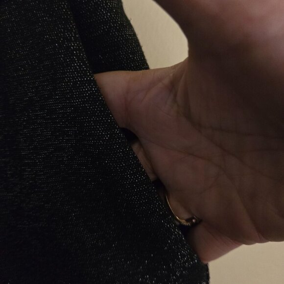 Rachel Zoe Black Silver Shimmer Wide Leg Party Night Out Pants Size 8 - Picture 4 of 7